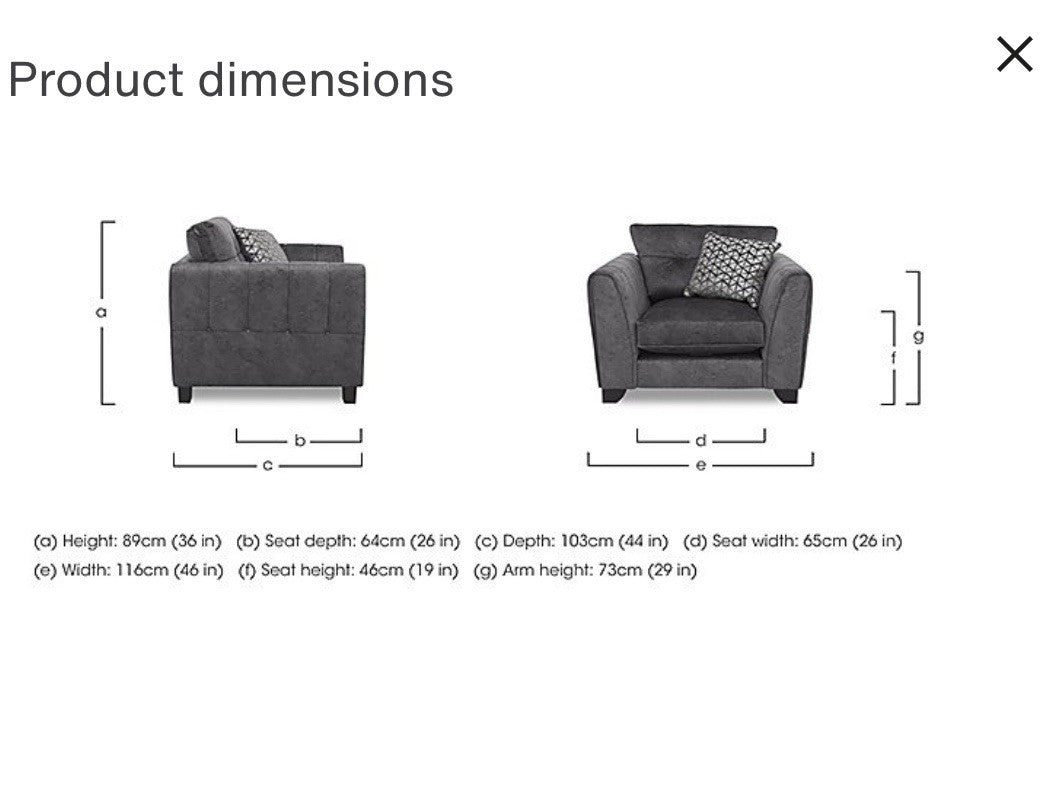Furniture Village Mariah Corner Sofa & Armchair Set In Cream