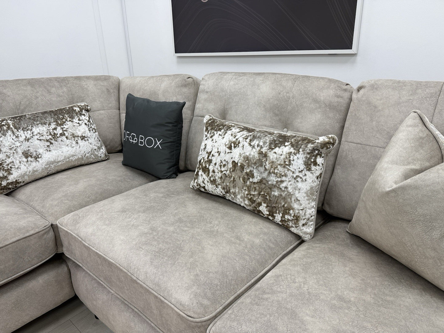 Furniture Village Ariana Formal Back Corner Sofa In Cream