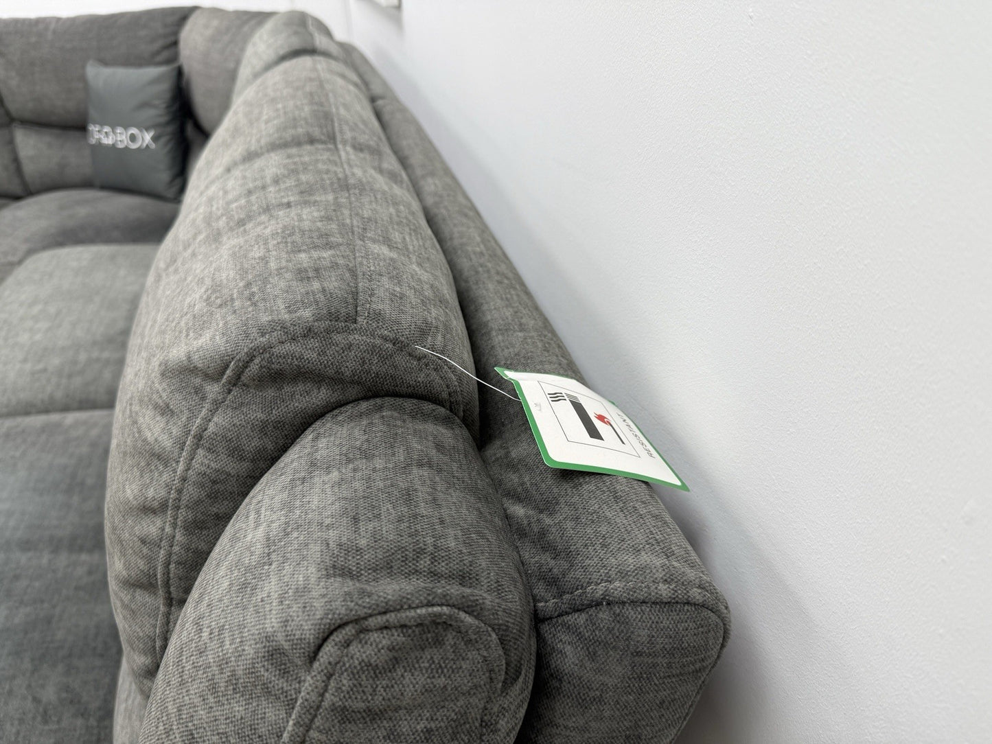DFS Iverson Power Recliner Corner Sofa In Dark Grey