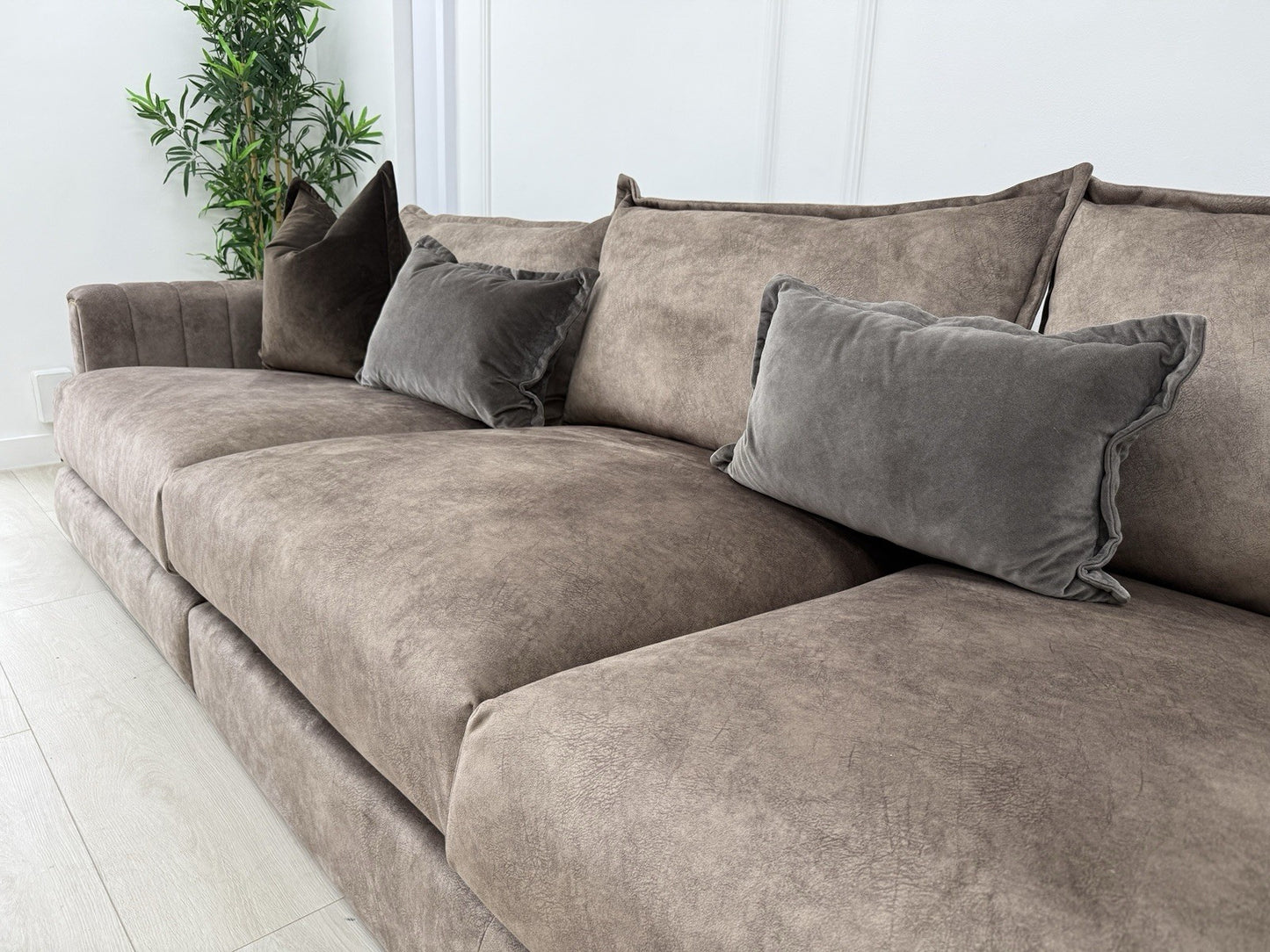 DFS Devine XL Corner Sofa In Chocolate