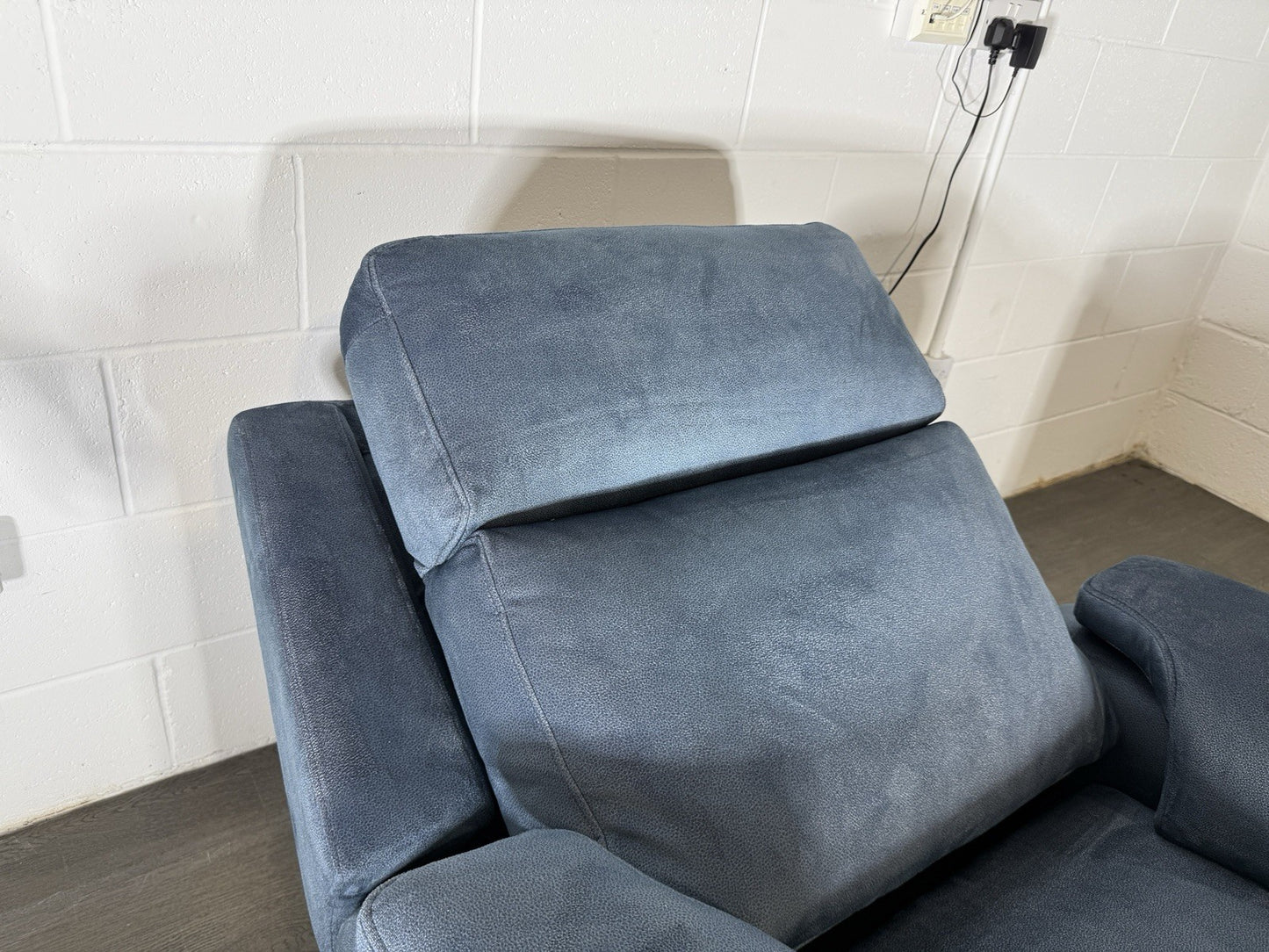 G Plan Thornbury 3 Seater & Chair Set With Power Recliner, Lumbar, Headrest Blue