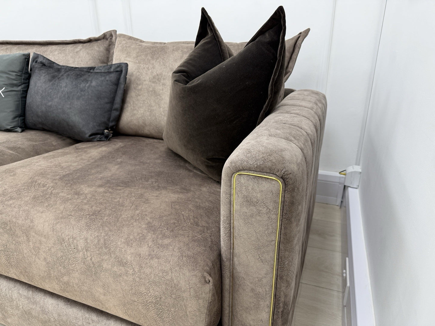 DFS Devine Corner Sofa In Chocolate