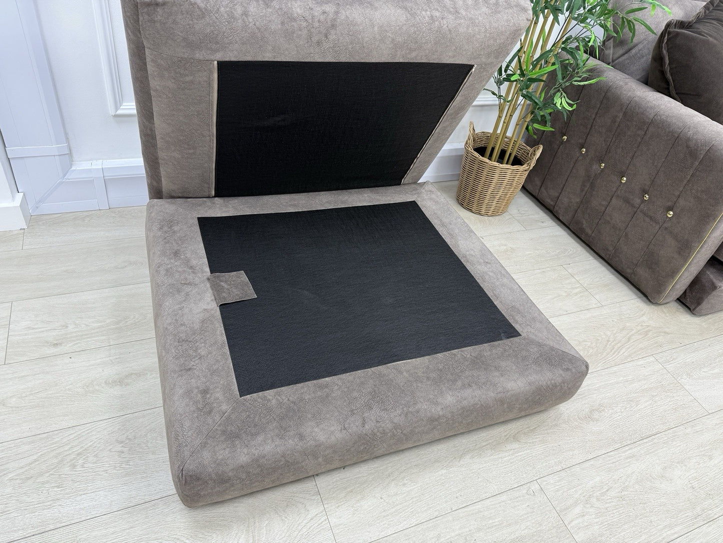 DFS Devine Footstool in Chocolate