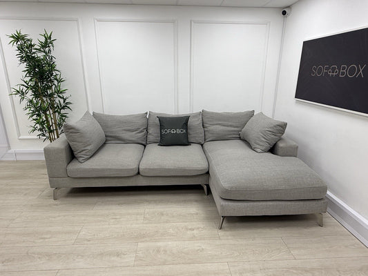 Sofology Cedar Corner Sofa In Light Grey