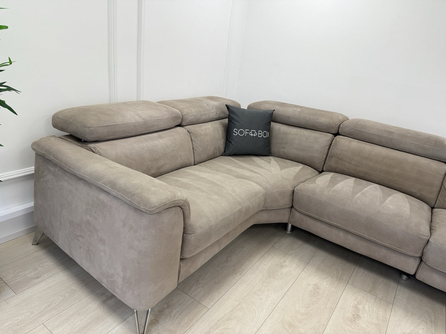 DFS Tahiti Power Recliner Corner Sofa In Stone