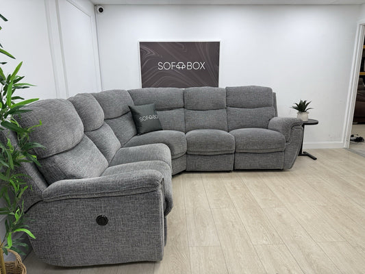 SCS Ashton Power Recliner Corner Sofa In Grey Fabric