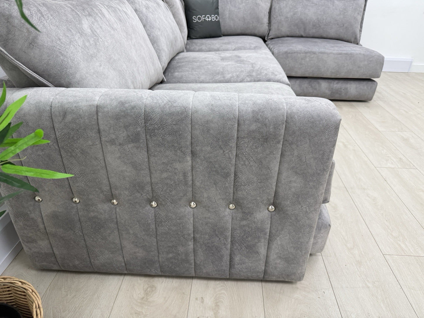 DFS Devine Corner Sofa In Light Grey