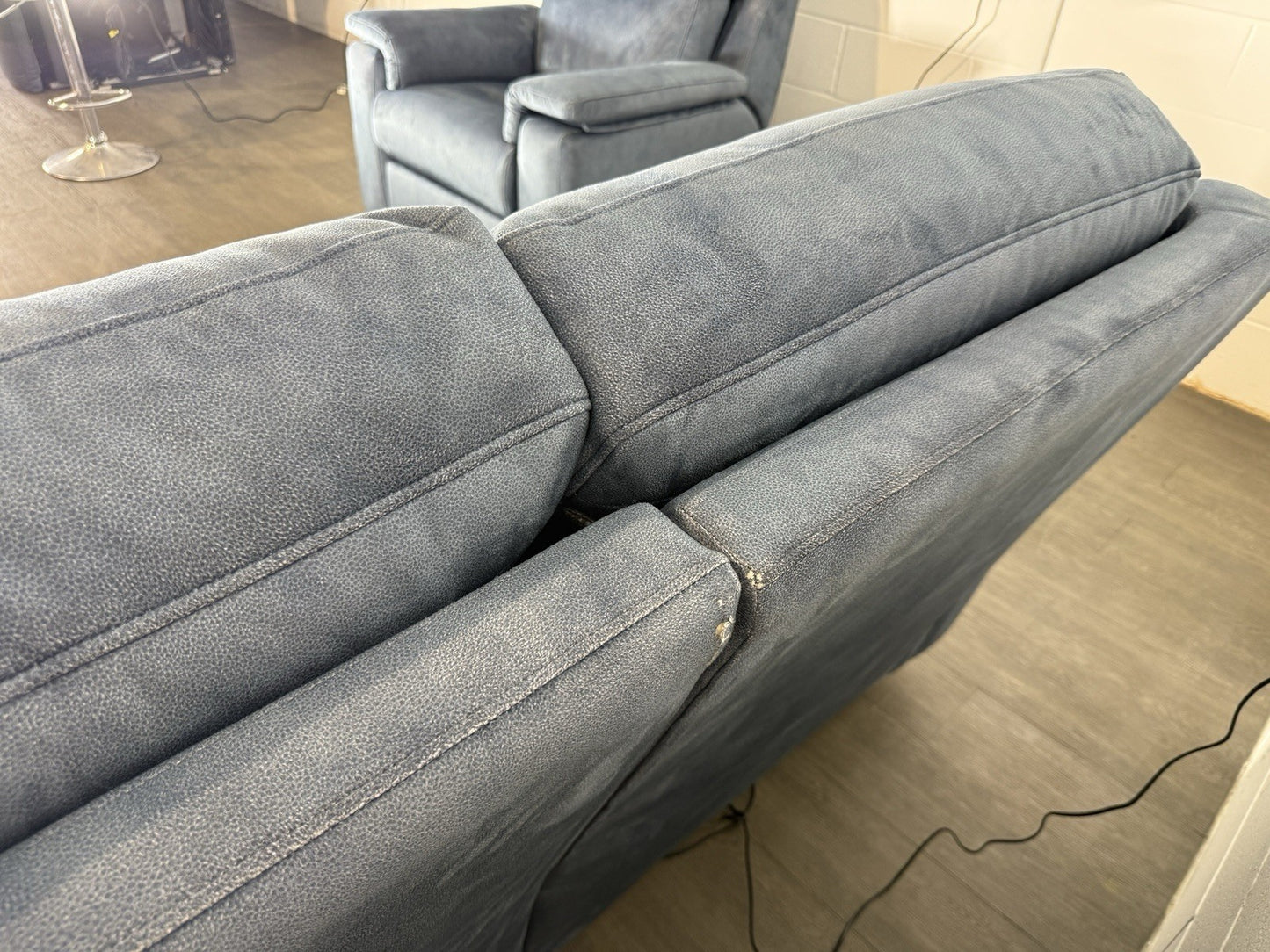 G Plan Thornbury 3 Seater & Chair Set With Power Recliner, Lumbar, Headrest Blue