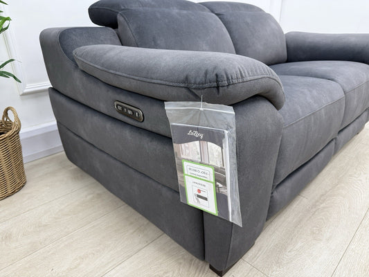 La-Z-Boy Austin 2 Seater Power Recliner Sofa In Flecked Charcoal Fabric