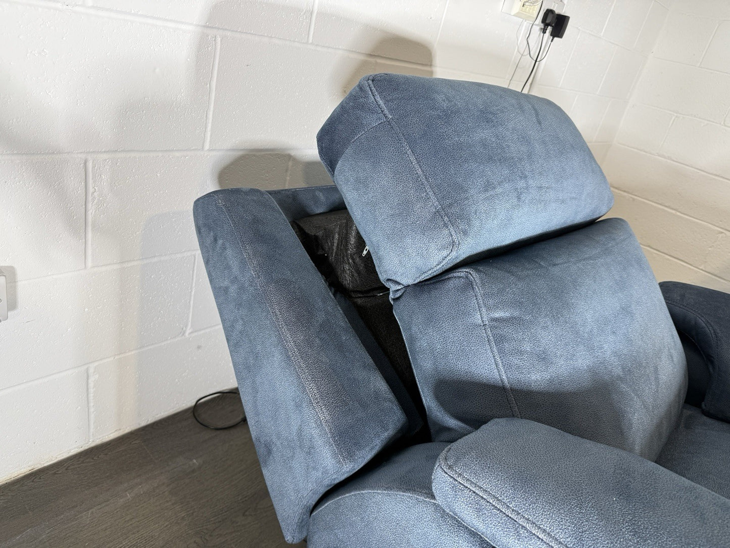 G Plan Thornbury 3 Seater & Chair Set With Power Recliner, Lumbar, Headrest Blue