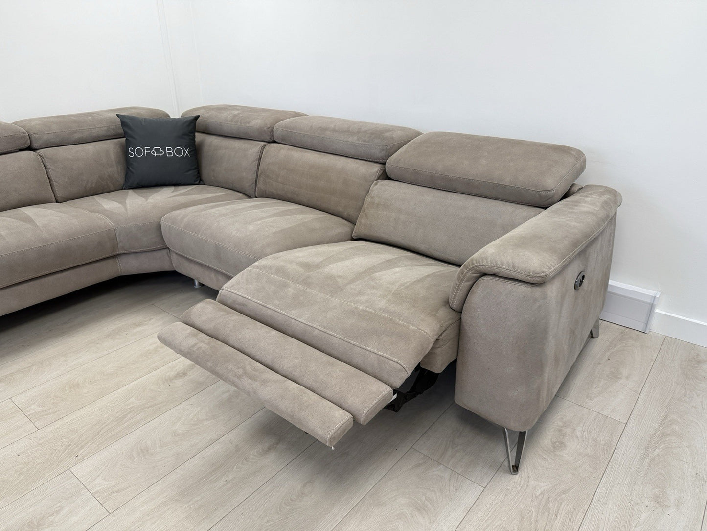DFS Tahiti Power Recliner Corner Sofa In Stone
