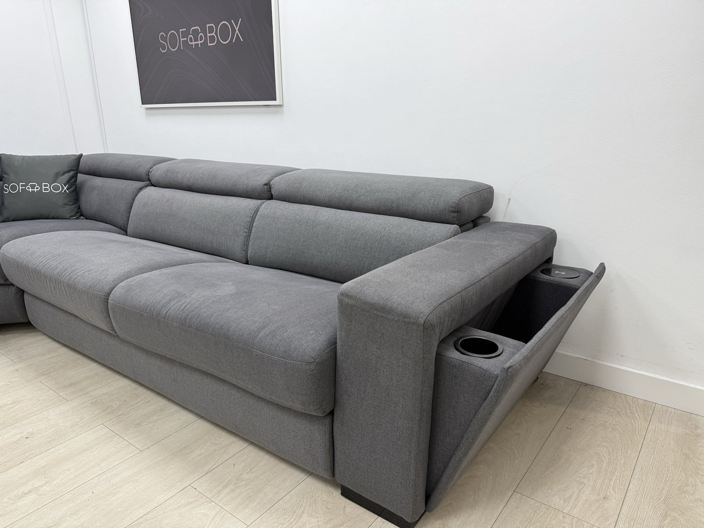 DFS Wander Recliner Corner Sofa Bed In Grey