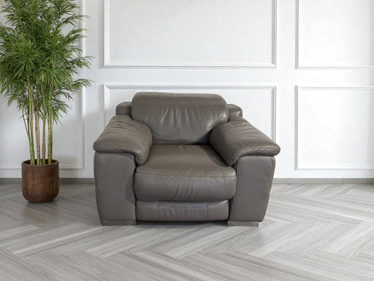 Sofology Laurence Power Recliner Chair In Fossil Grey Leather