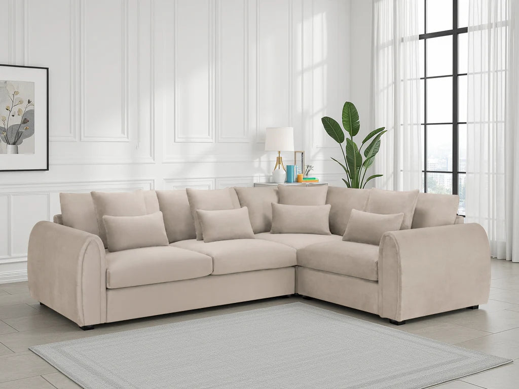 Mirabel Right Hand Facing Corner Sofa in Mocha