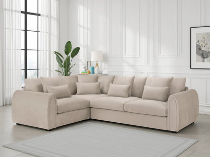 Mirabel Left Hand Facing Corner Sofa in Mocha