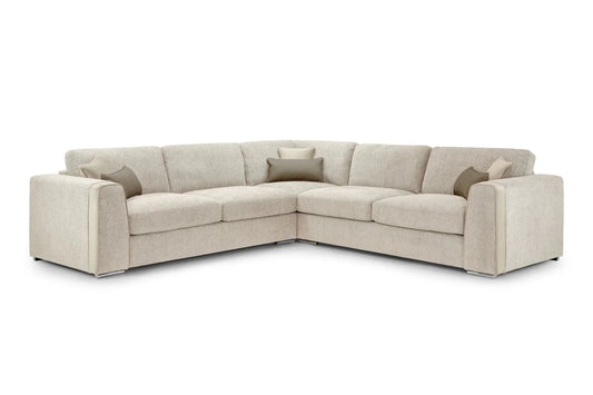 Naples Large Corner Sofa in Beige