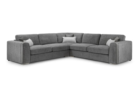 Naples Large Corner Sofa in Grey
