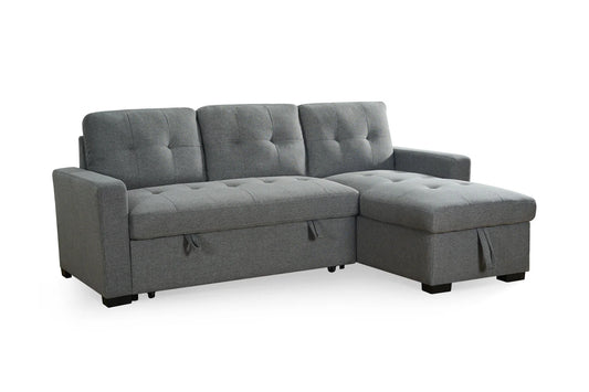 Alder Corner Sofa Bed in Grey