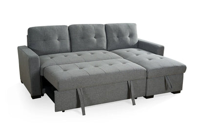 Alder Corner Sofa Bed in Grey