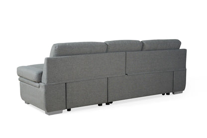Astra Grey Corner Sofa Bed in Charcoal Grey