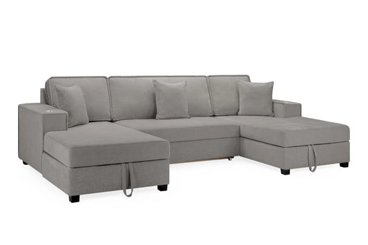 Milan Sofabed Universal Corner Sofa in Grey