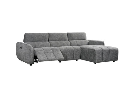 Triton Fabric Electric Recliner Corner Sofa