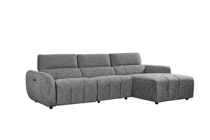 Triton Fabric Electric Recliner Corner Sofa
