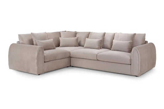 Mirabel Left Hand Facing Corner Sofa in Mocha