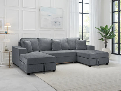 Milan Sofabed Universal Corner Sofa in Grey