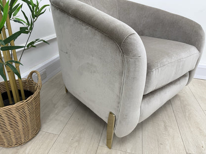 Sofology The Oscar Accent Chair in Fine Textured Chenille Stone Mix