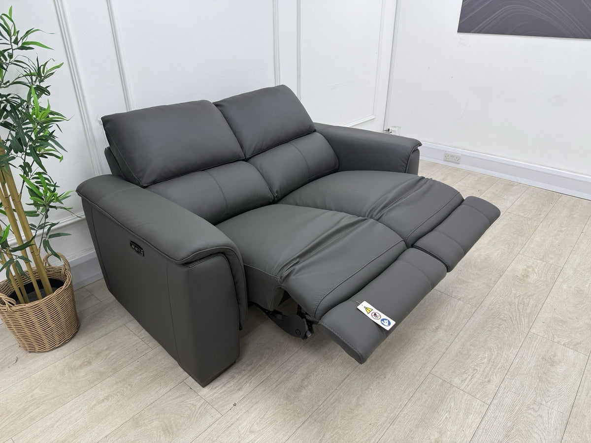 DFS Arwen Power Recliner 2 Seater Sofa In Shadow Borelli Leather