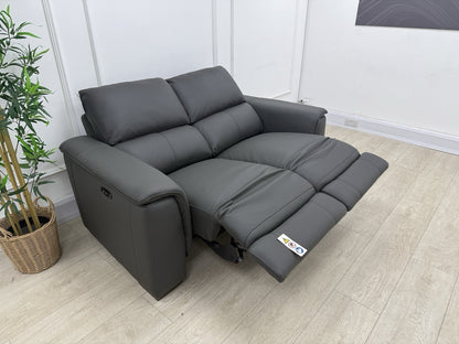 DFS Arwen Power Recliner 2 Seater Sofa In Shadow Borelli Leather