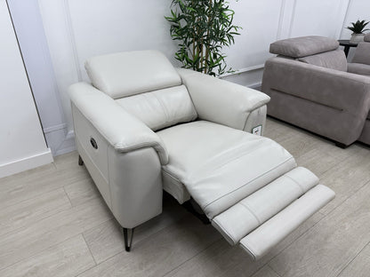 DFS Tahiti Power Recliner Chair In Fossil Leather