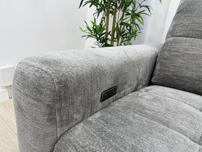 DFS Steller Corner Sofa & Footstool In Mist Grey