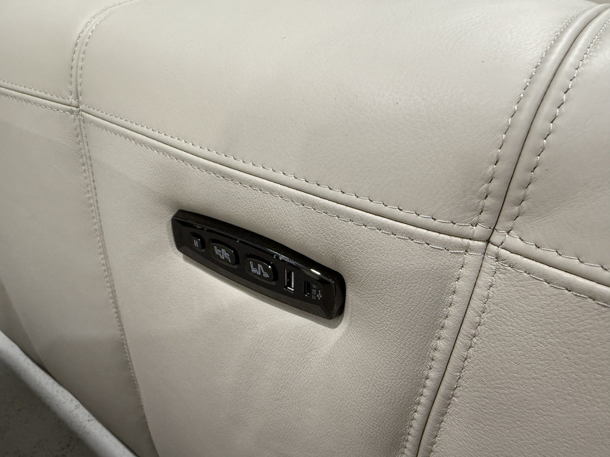DFS Alivia Power Recliner Chair In Borelli Frost Leather