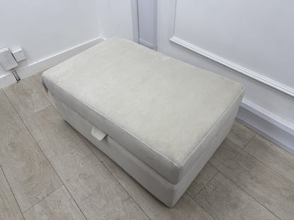 DFS Alani Large Storage Footstool In Cream Fabric