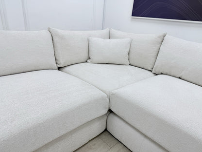 Sofology The Westwood Corner Sofa In Ecru Boucle Fabric