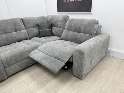 DFS Steller Motion Recliner Corner Sofa In Grey Mist