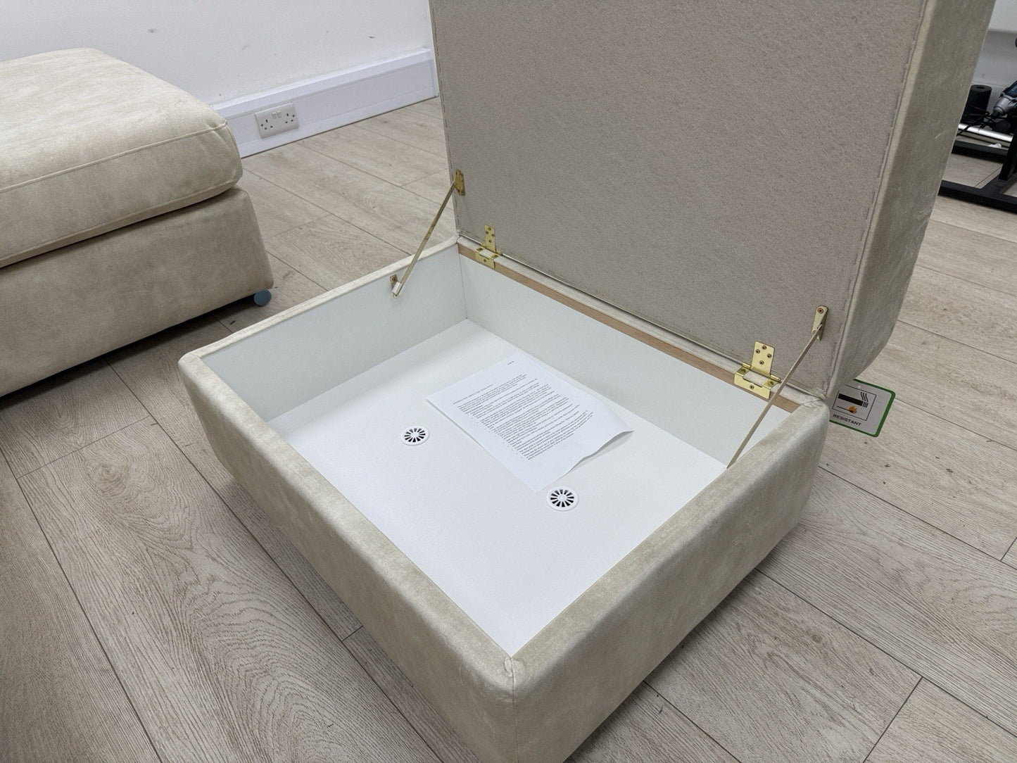 DFS Freya 4 Seater Lounger, Cuddle Chair, Footstool Set In Cream Velvet