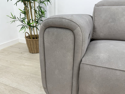 Sofology Premiere Power Recliner Love Seat In Lifestyle Flecked Mocha Fabric