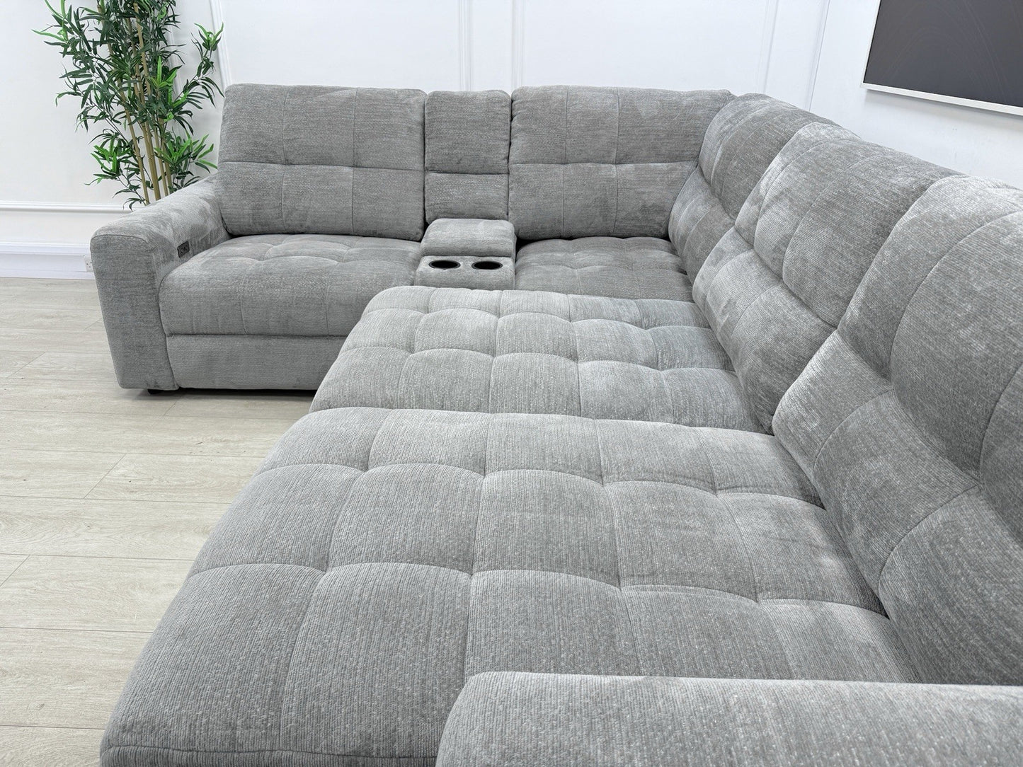 DFS Steller Corner Sofa In Mist Grey