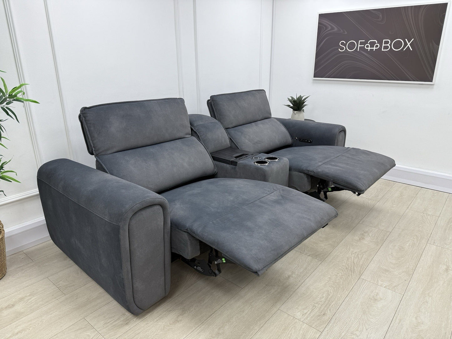 Sofology Premiere 2.5 Seater Power Recliner/Headrest/Heated Sofa