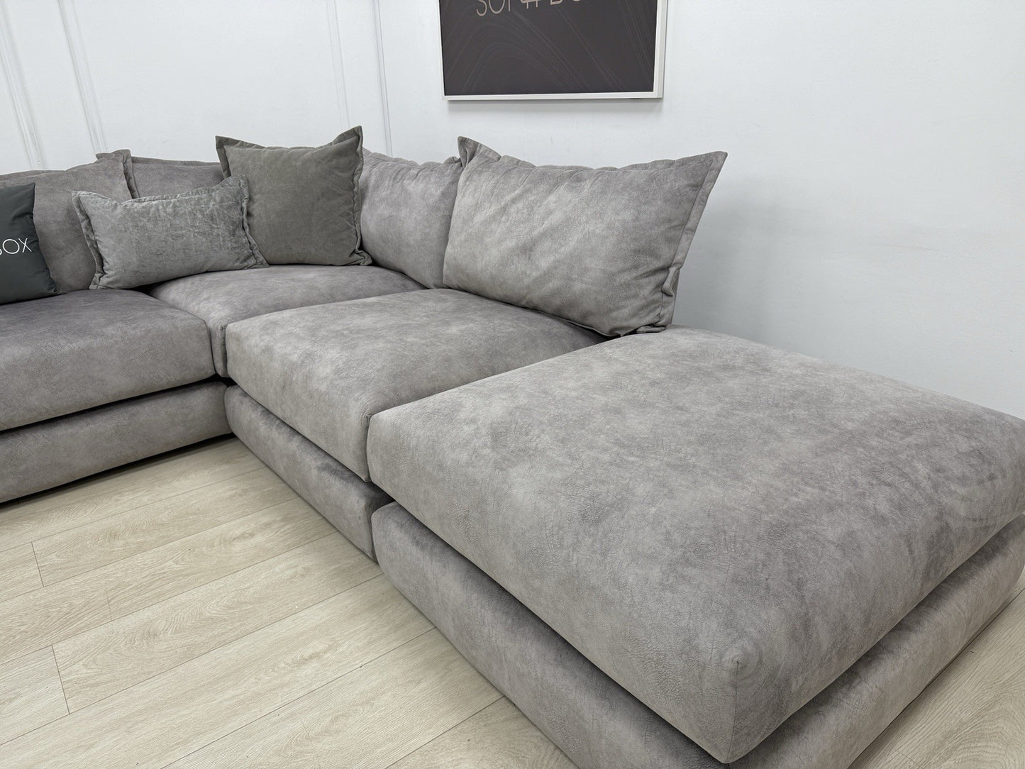 DFS Devine Corner Sofa In Light Grey