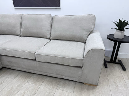 DFS Orka Corner Sofa In Silver Fabric