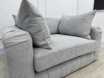 Sofology The Westwood Loveseat Cuddle Chair In Teddy Chenille Silver Mix