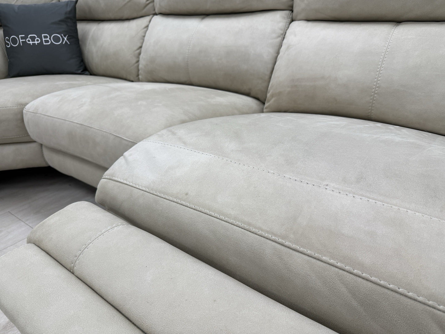 Furniture Village Contempo Corner Sofa In Beige