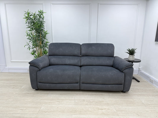 Sofology The Hugo 2.5 Seater Power Recliner/Headrest Sofa In Charcoal Flecked