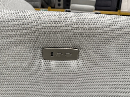 DFS New Libby Motion Cuddler Chair In Silver Fabric