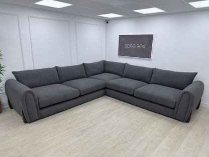 Sofology Marble Arch Corner Sofa In Charcoal Bouclé Fabric