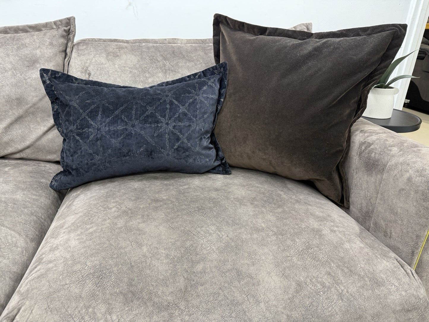 DFS Devine Corner Sofa & Footstool In Chocolate